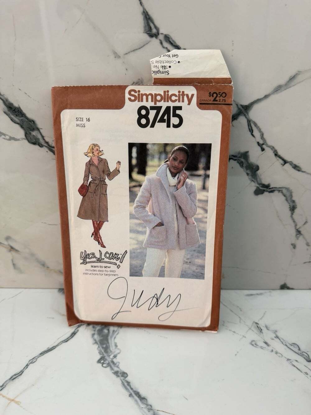 Vintage Simplicity 8745 Yes You Can Jacket Sewing Pattern Size 16 Cut Complete